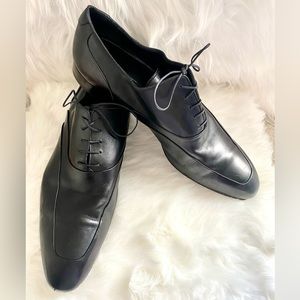 Men’s 🔥LOUIS VUITTON🔥 Rich Soft Black Leather Oxford Dress Shoes Size 10